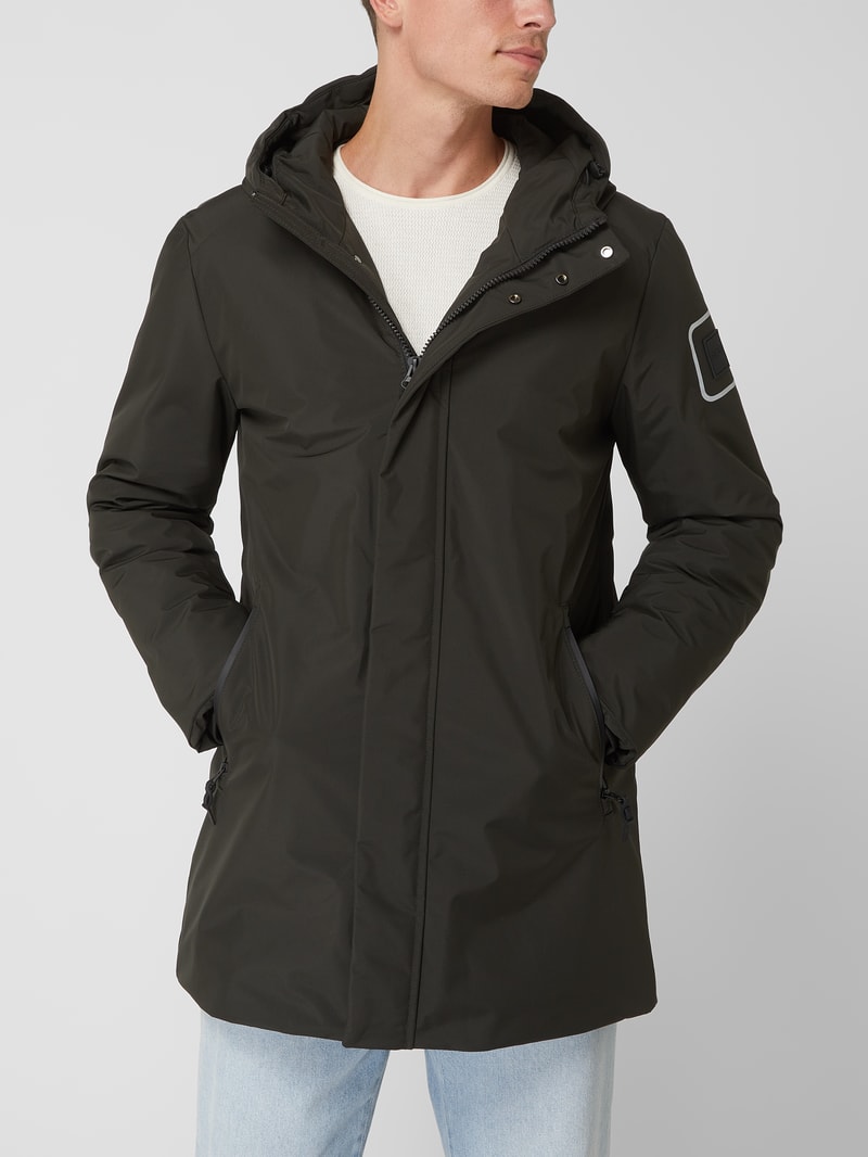 Parka mit Kapuze in olivgrün