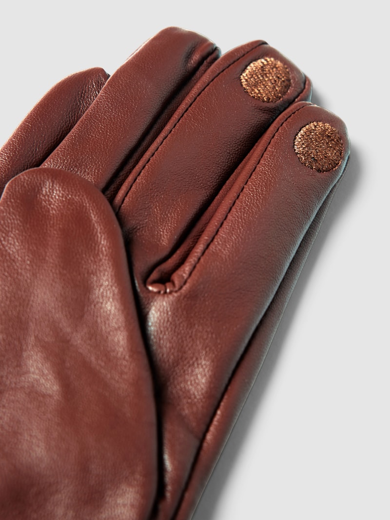 Touchscreen-Handschuhe aus Leder Modell 'Nappa Glove' in hellbraun