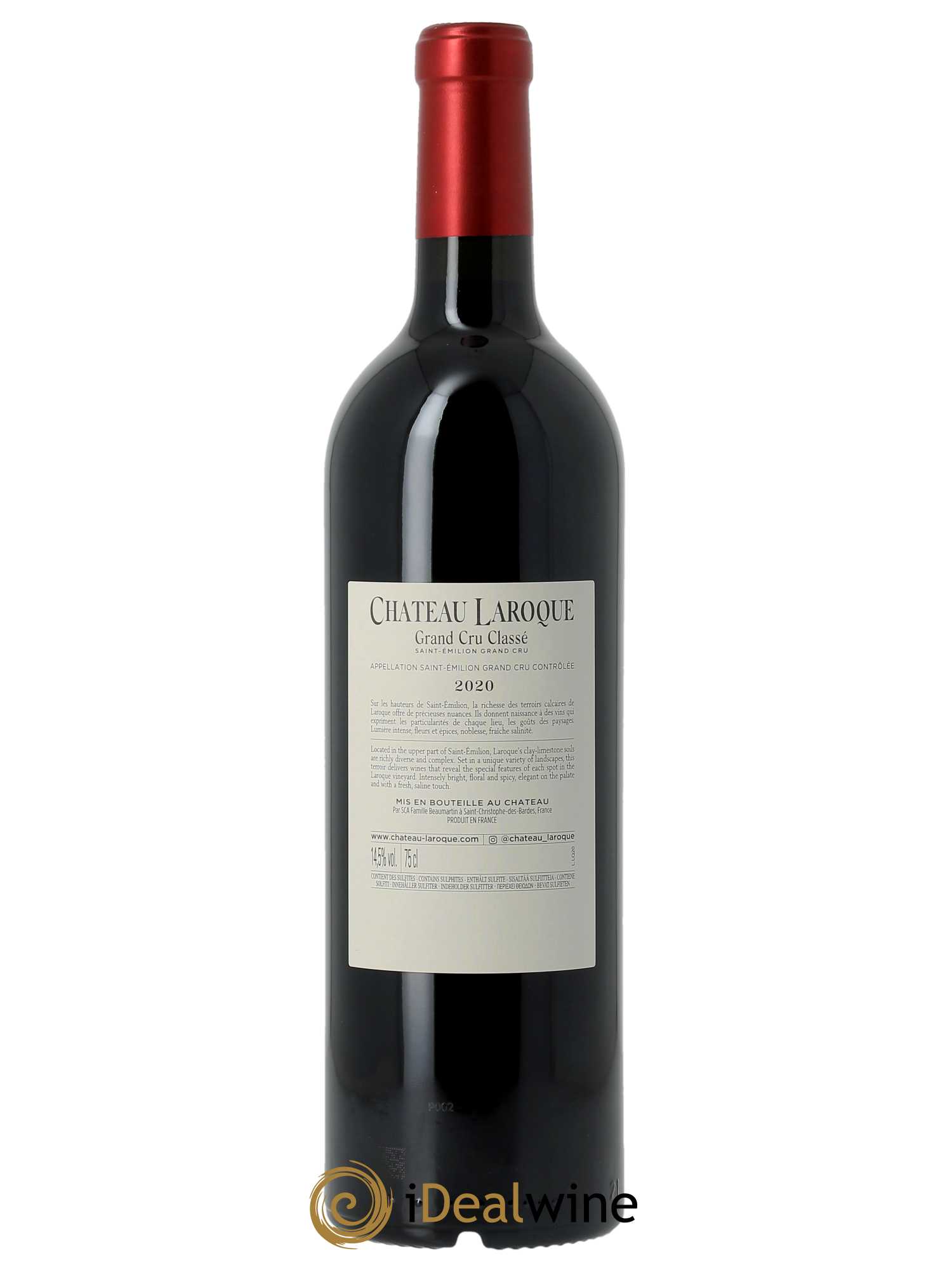 Château Laroque Grand Cru Classé  2020 - Lot de 1 Bouteille