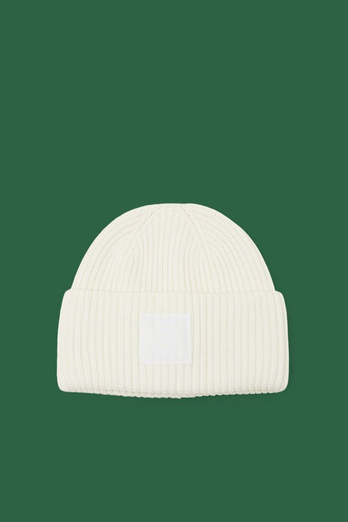 Rippstrick-Beanie aus Baumwolle