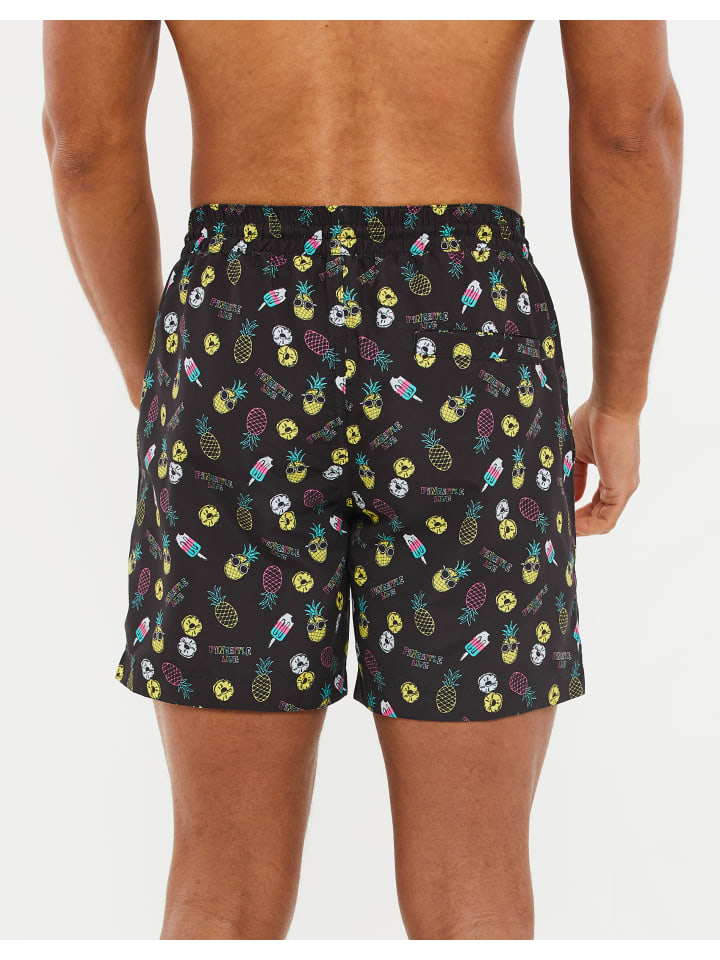 Threadbare Badehose Ananas in Black günstig kaufen