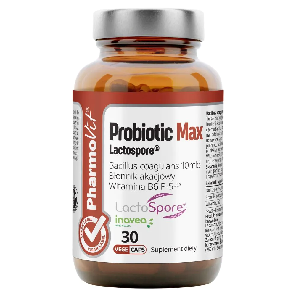 PharmoVit Clean Label Probiotic Max Lactospore kapsule