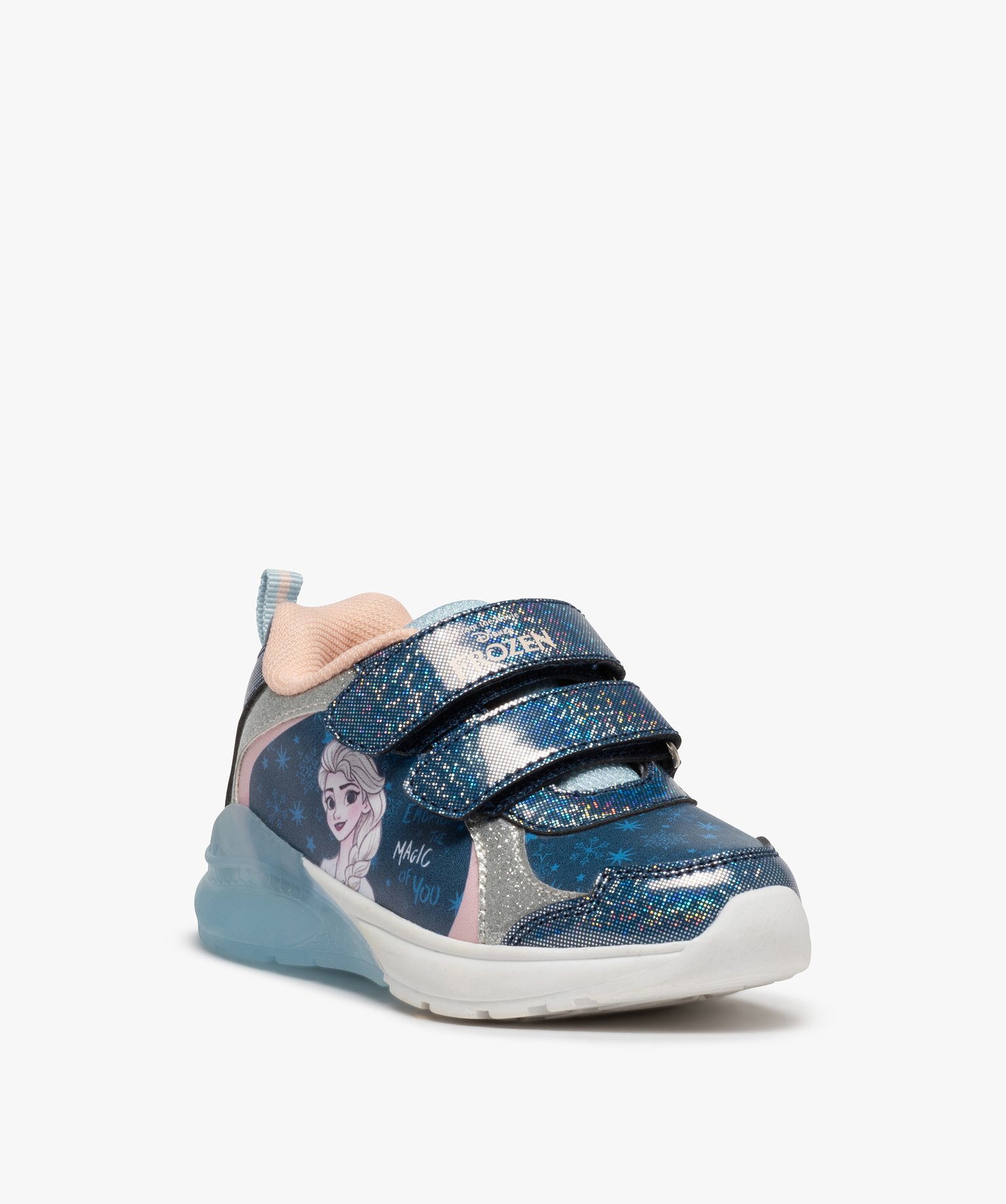 Baskets fille à semelle lumineuse – La Reine des neiges bleu | GEMO