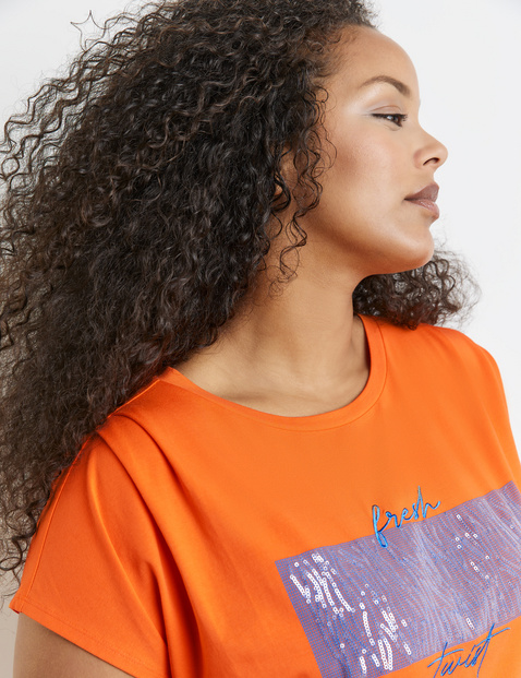 T-Shirt mit Pailletten-Detail