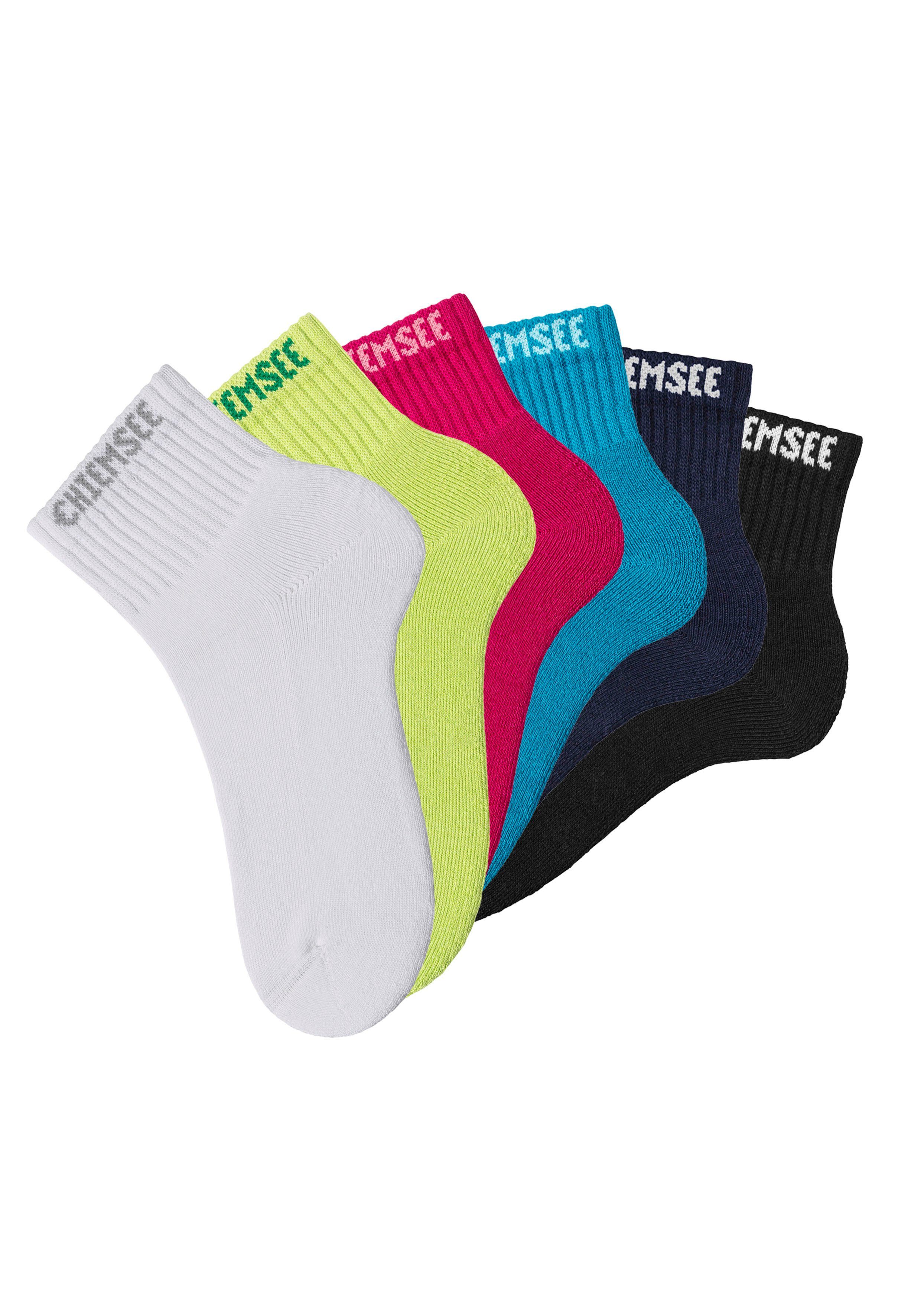 Chiemsee Kurzsocken (Set, 6-Paar) mit eingestricktem Markennamen