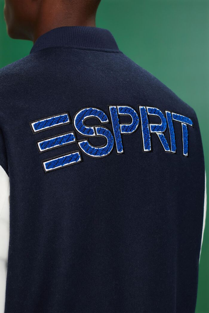 Collegejacke aus Wollmix mit Logo-Patch