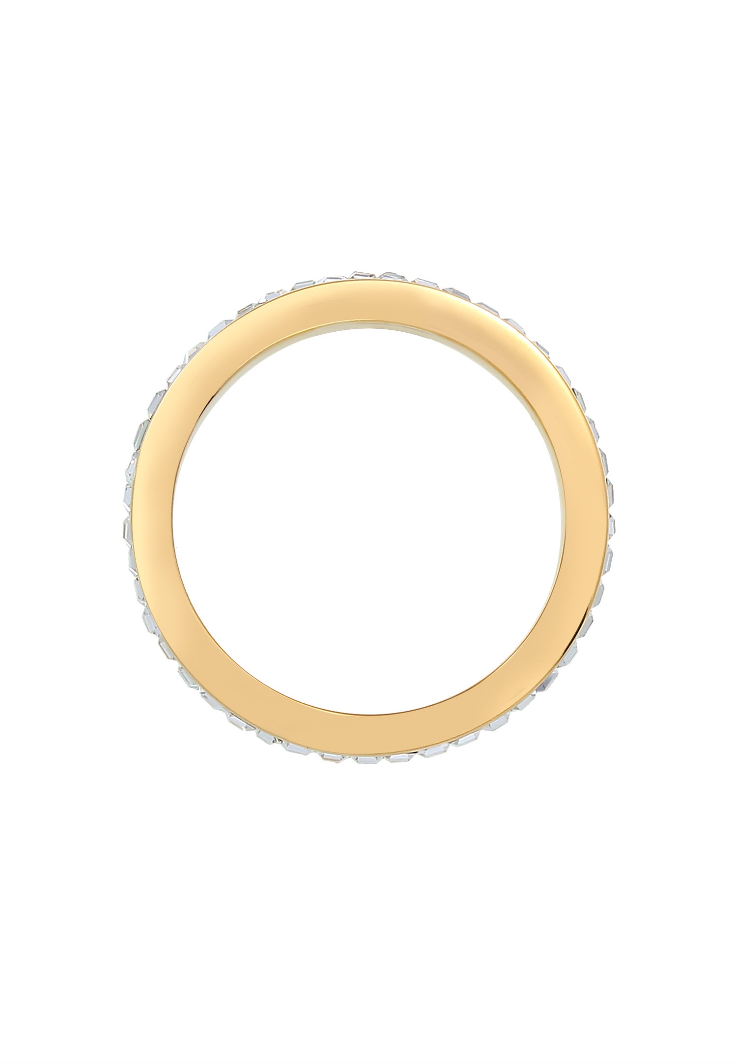 Elli PREMIUM Elli - Anillo básico clásico de cristal para mujer - Plata (925/1000)