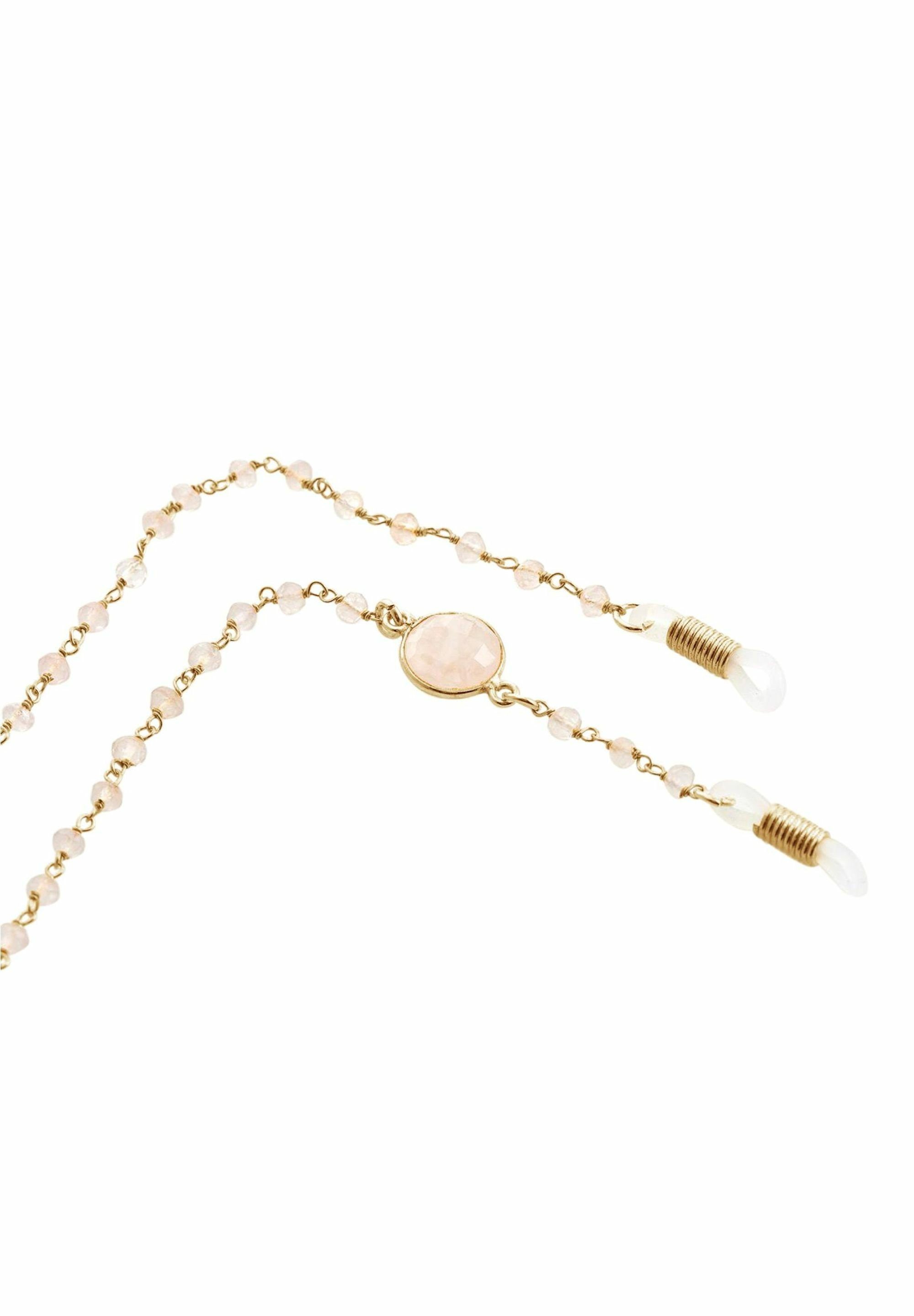 Gemshine Brillenkette Brillenkette Rosenquarz