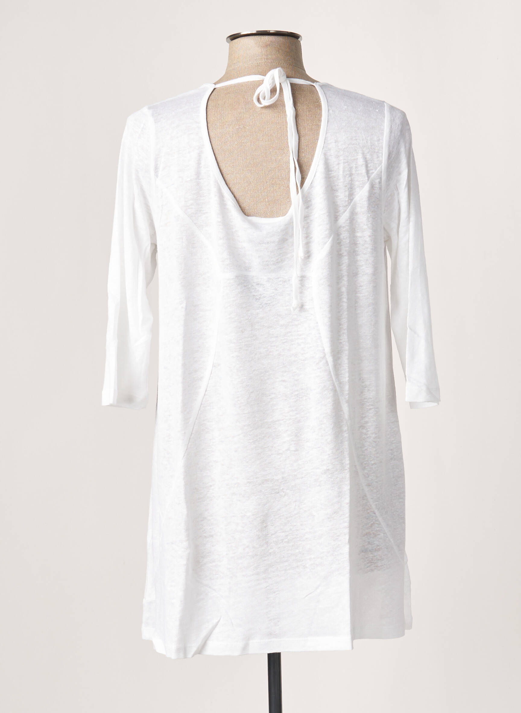 G Oze Tuniquemanchecourte Femme couleur blanc