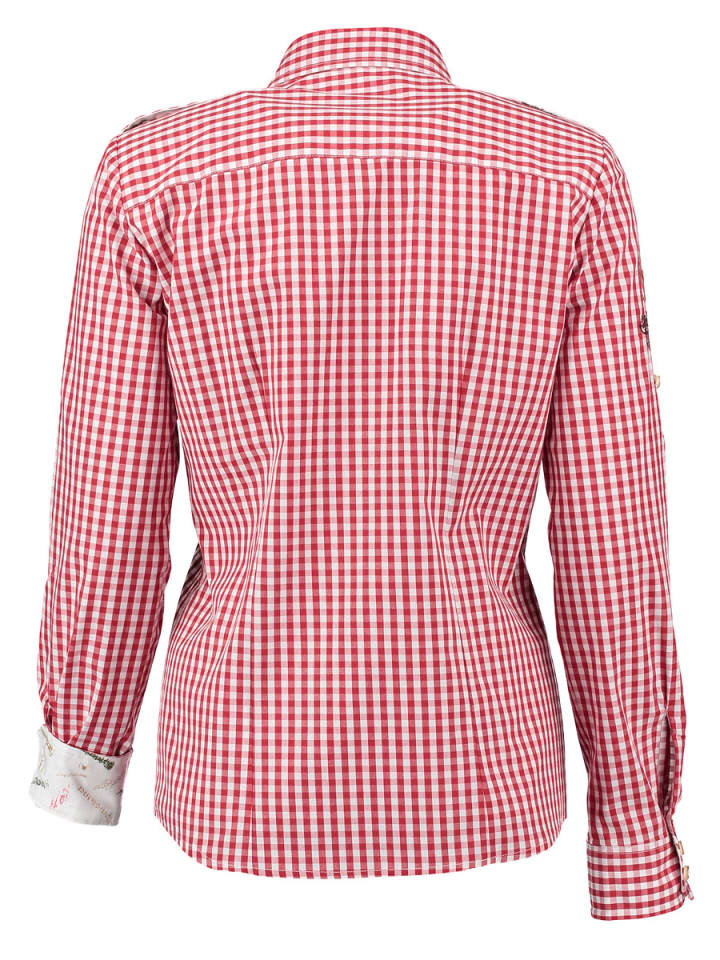 OS-Trachten Trachtenbluse Fronix in mittelrot günstig kaufen