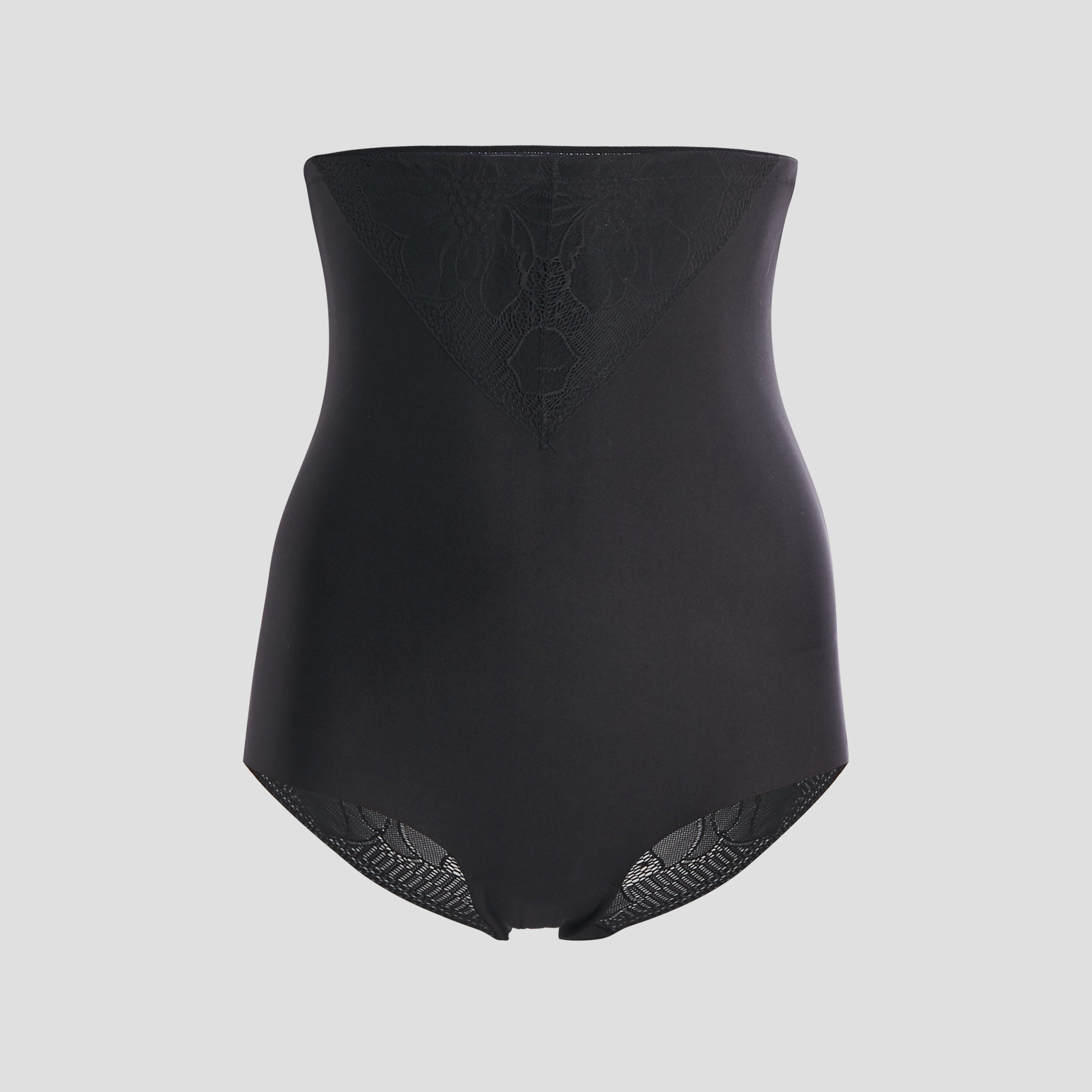 Culotte taille haute gainante dentelle noir femme | La Halle