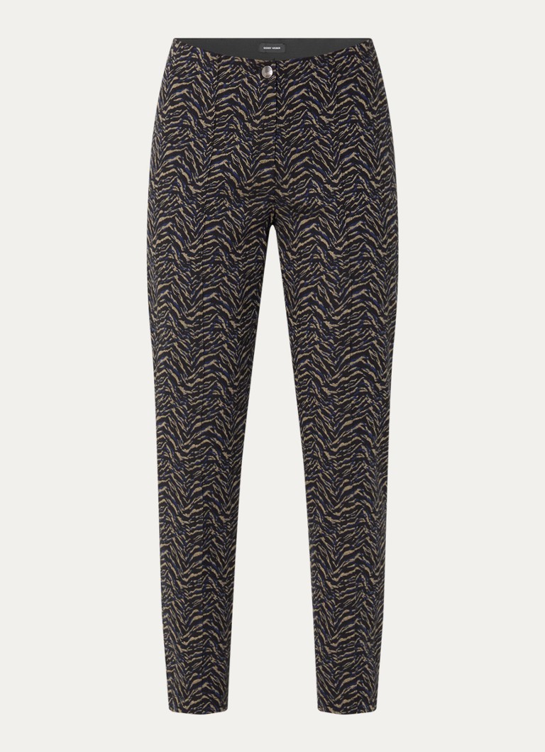 Gerry Weber Mid waist slim fit trousers with print