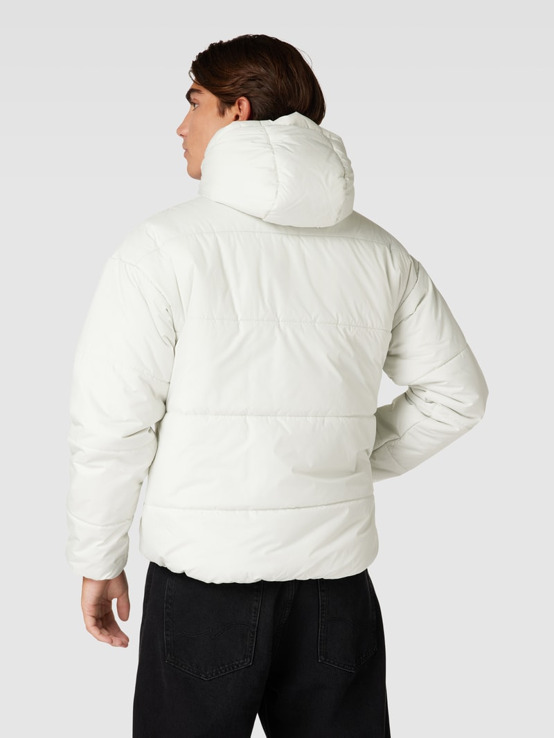 Steppjacke mit Label-Print Modell 'Classics' in offwhite