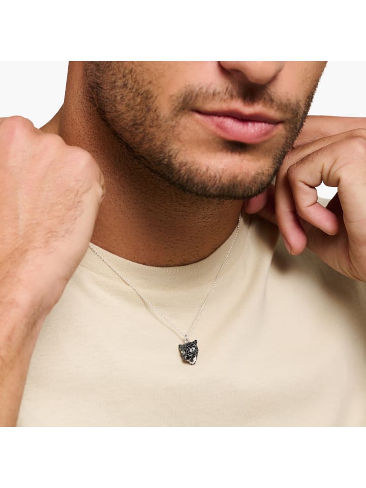 Thomas Sabo Kette in silberfarben, grün, schwarz günstig kaufen 42 cm