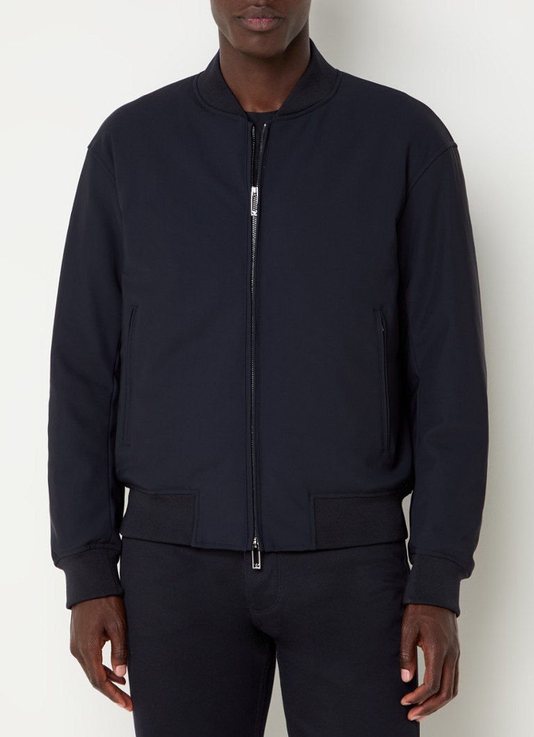 Μπουφάν Emporio Armani softshell με τσέπες με φερμουάρ και όρθιο γιακά