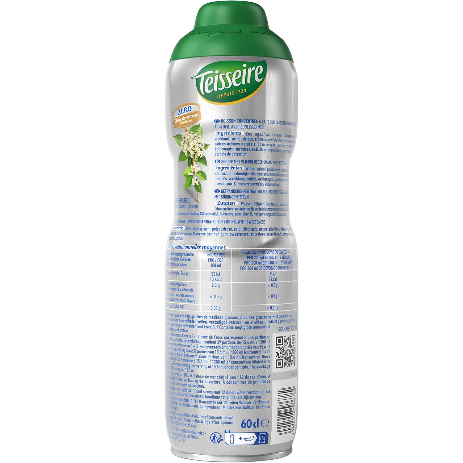 Teisseire Zero Holunderblüten 600ml