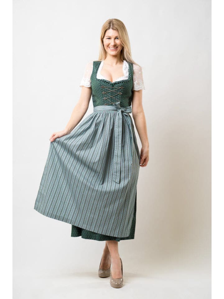 Nübler Dirndl lang Thea in Petrol günstig kaufen