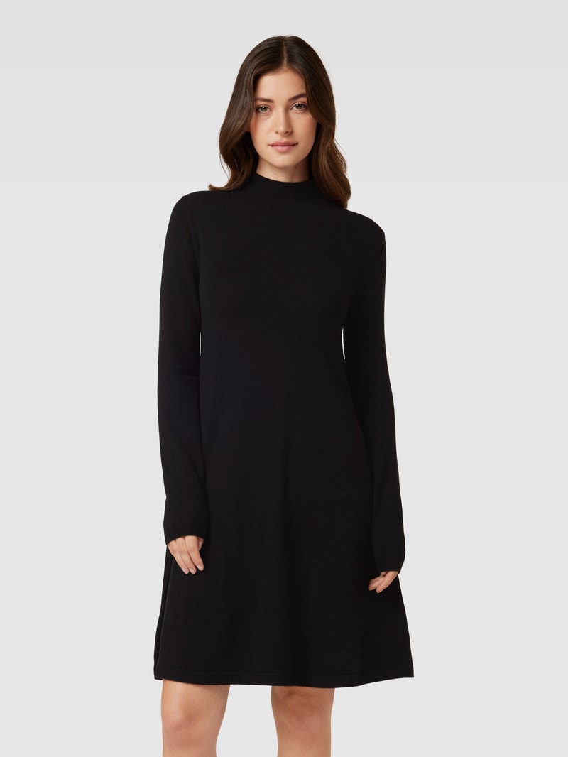 Strickkleid mit Rundhalsausschnitt Modell 'VICOMFY' in schwarz