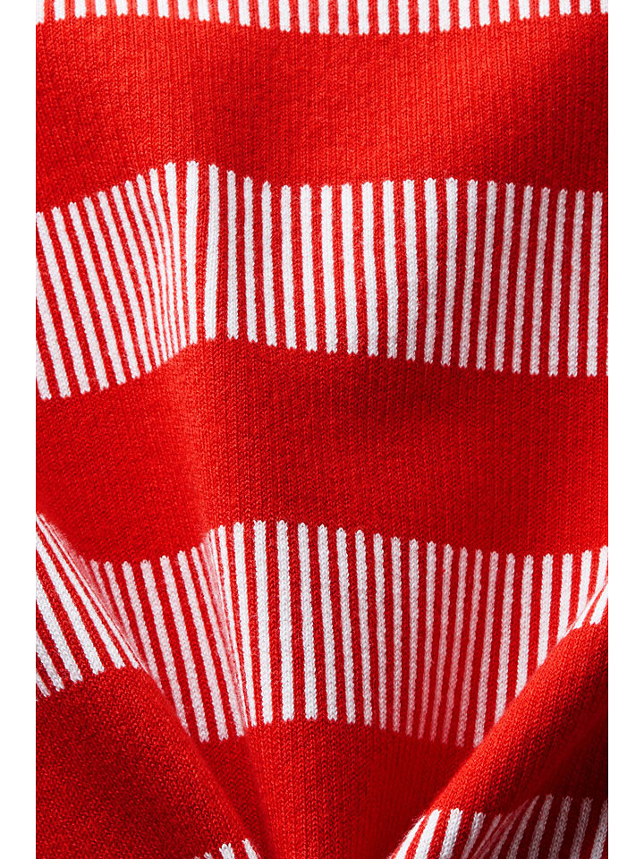 ESPRIT Pullover in Rot/ Weiß günstig kaufen
