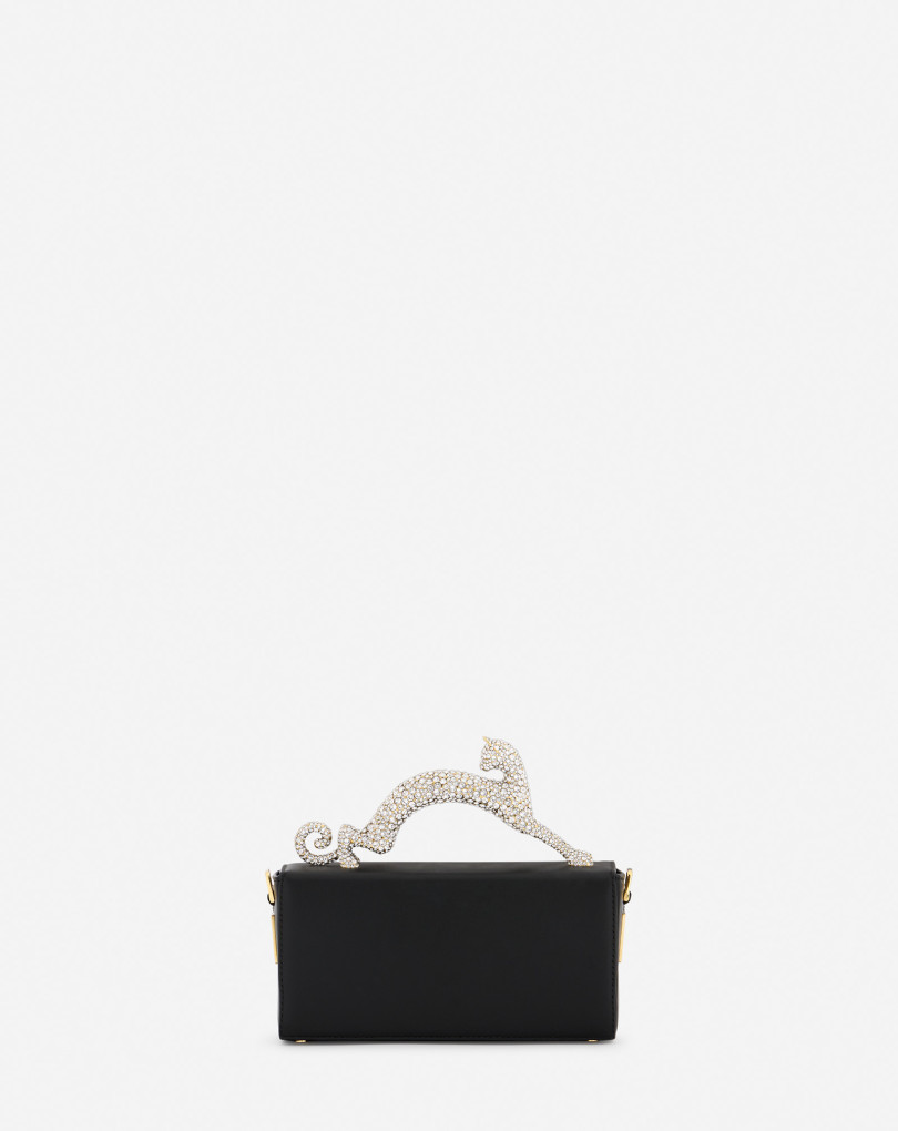 SAC PENCIL CAT NANO EN CUIR ET STRASS