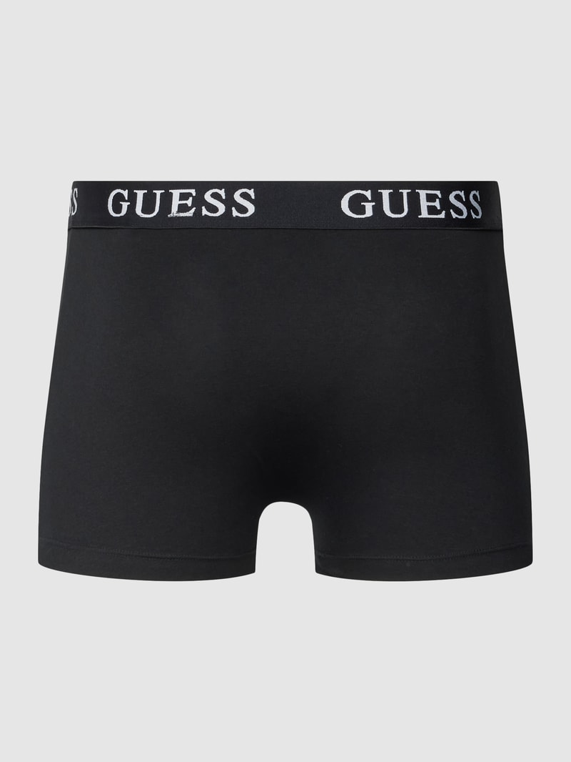 Boxershorts mit elastischem Label-Bund Modell 'JOE' im 3er-Pack in dunkelgrau