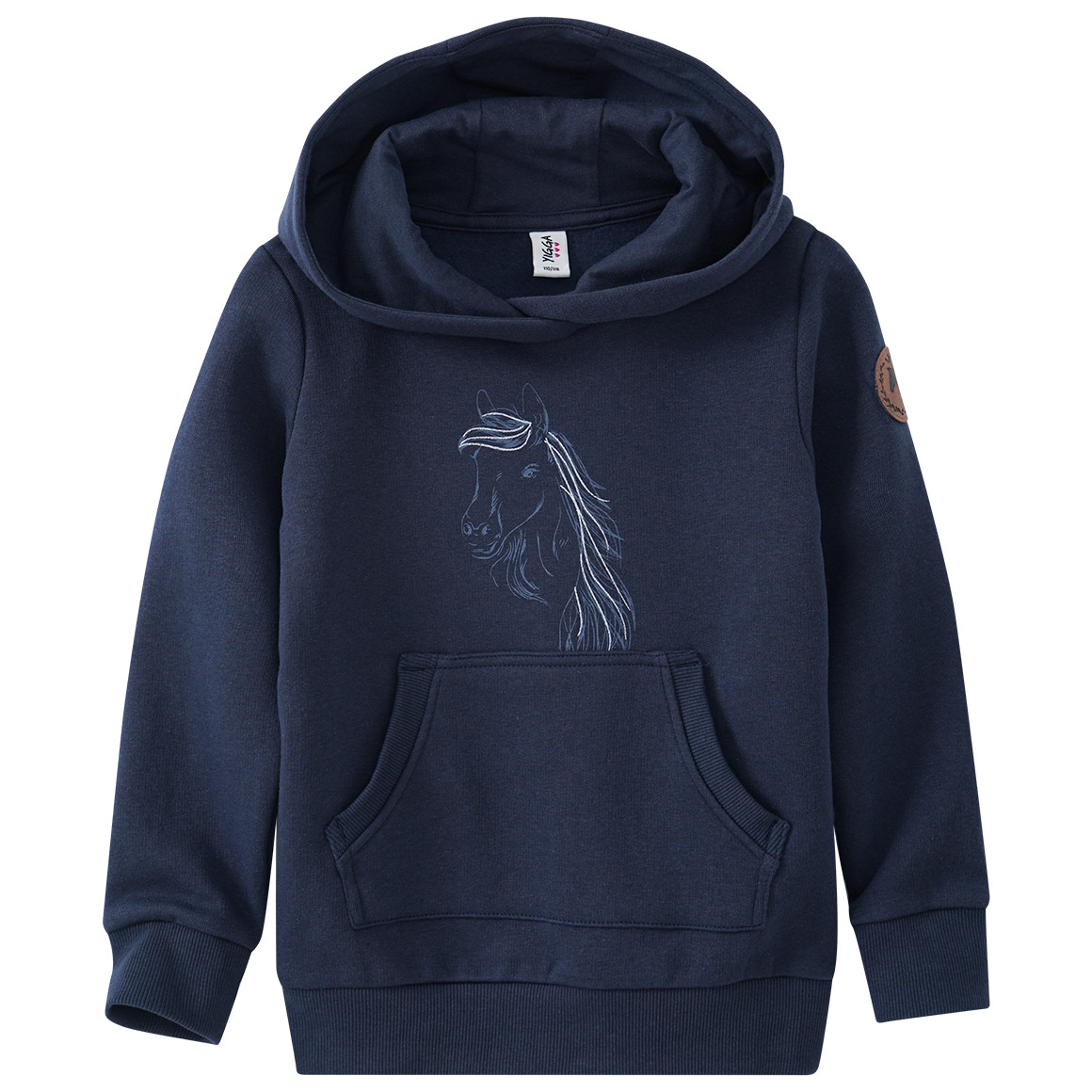 Mädchen Hoodie mit Pferde-Print