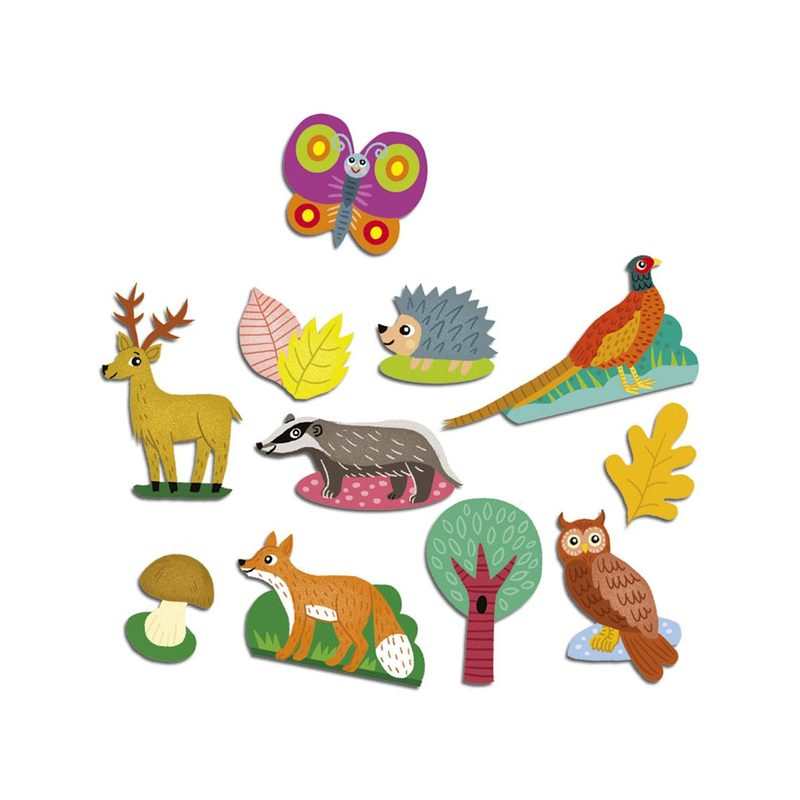 100 gommetes animaux de la forêt - Lito