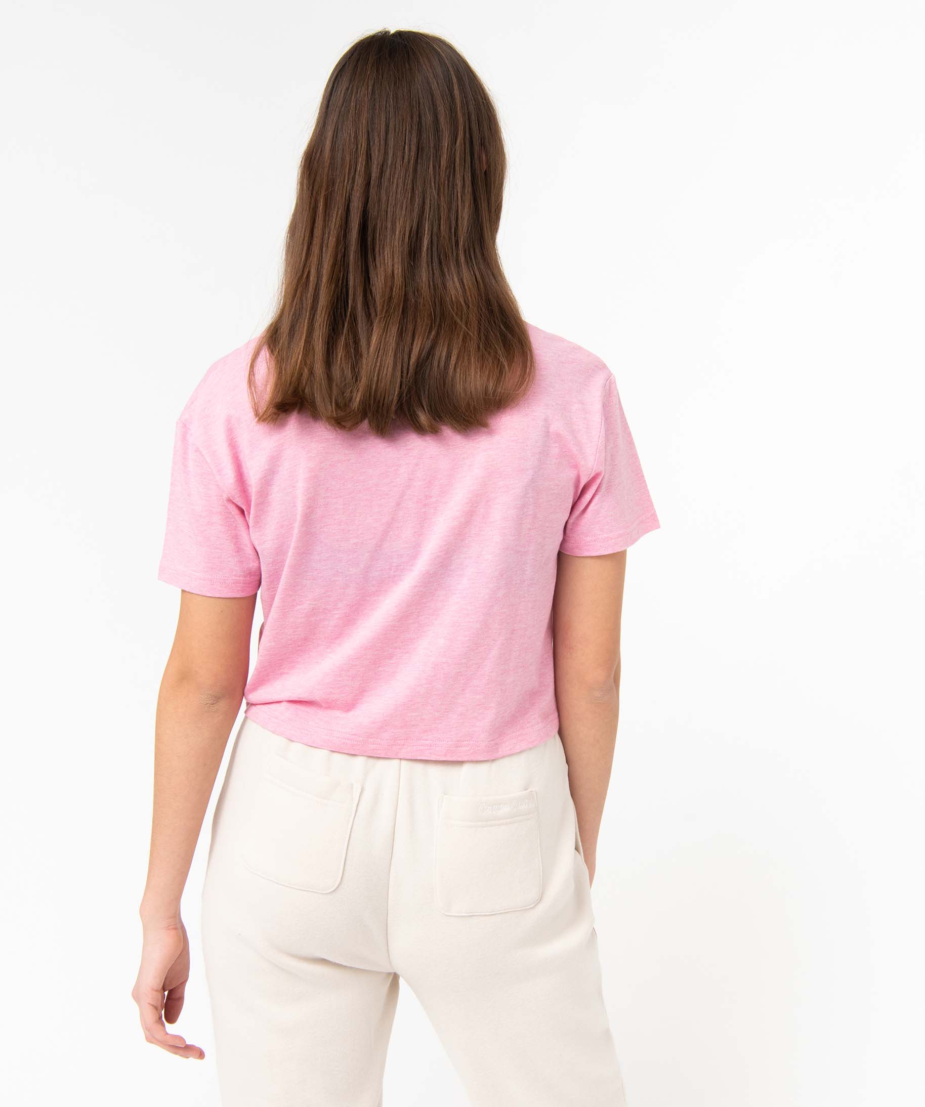 Tee-shirt femme à manches courtes inscription XXL - Camps U... rose | GEMO