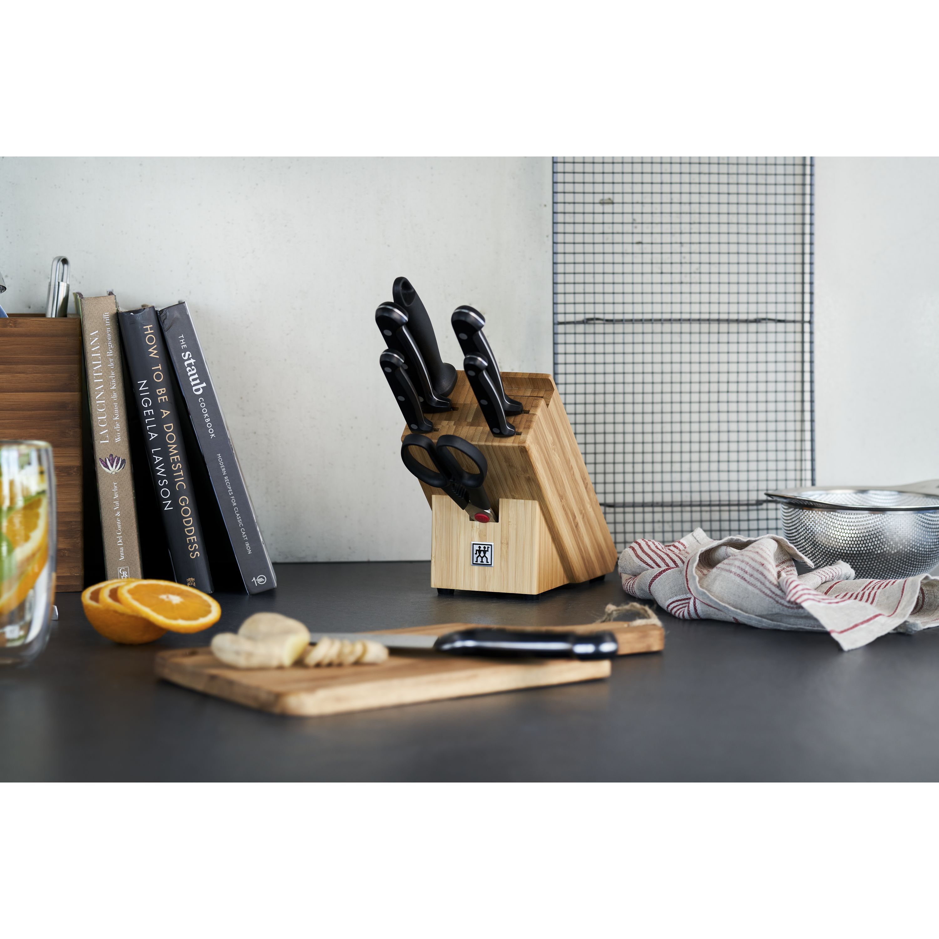 Messerblockset 8-tlg, Natur