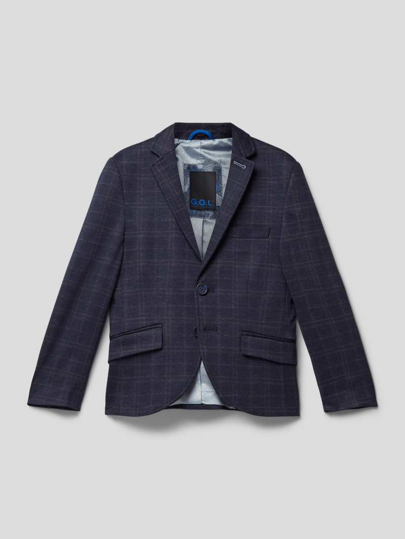Blazer mit Pattentaschen in marineblau