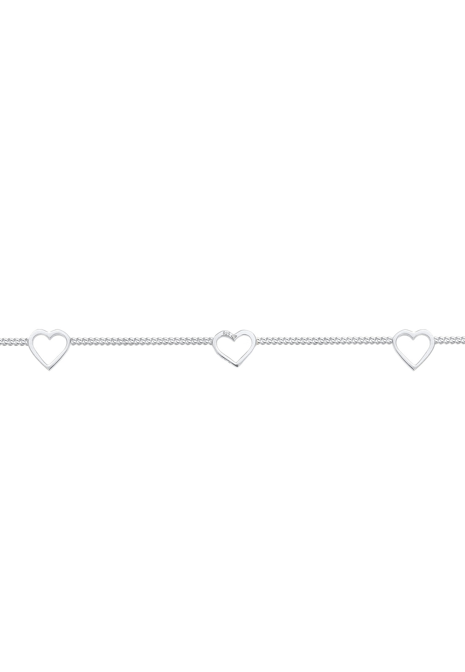 Modny damski naszyjnik choker w kształcie serca Elli Basic ze srebra próby 925