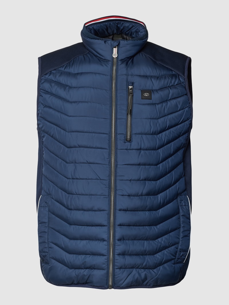 PLUS SIZE Steppweste mit Stehkragen in marineblau