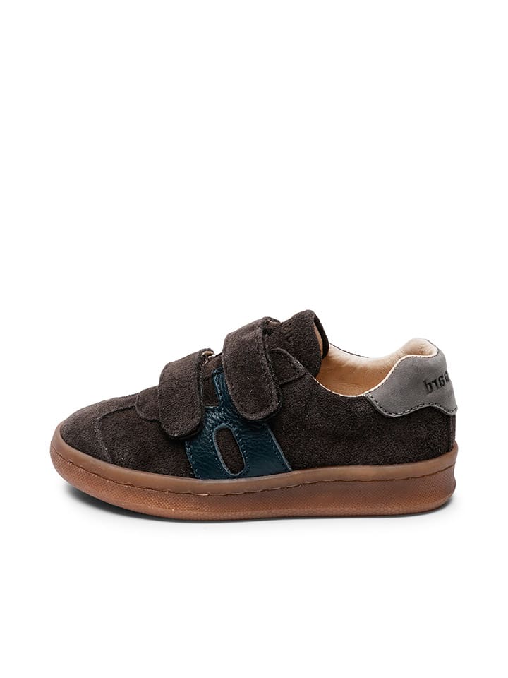 bisgaard Leder-Sneakers in Braun/ Grau/ Blau günstig kaufen