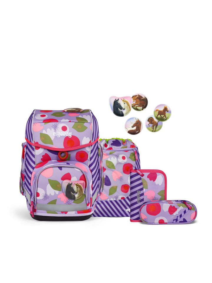 Ergobag Grundschulranzen Cubo BlütenzauBär in lila günstig kaufen onesize