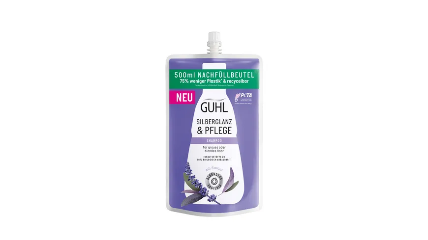 GUHL Silberglanz & Pflege Shampoo Nachfüllbeutel 500 ml