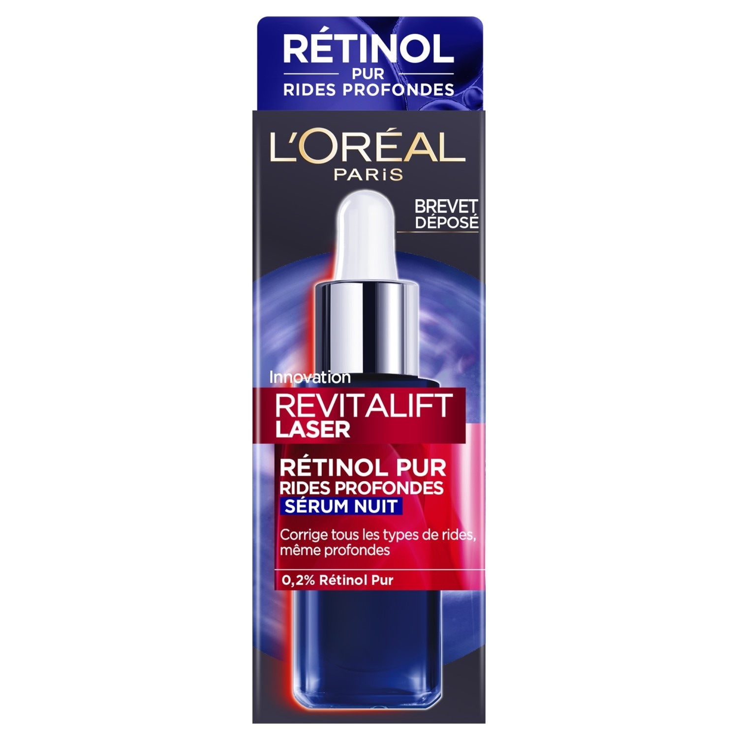 „L'Oréal Paris Laser Night“ serumas su grynu retinoliu gilioms raukšlėms