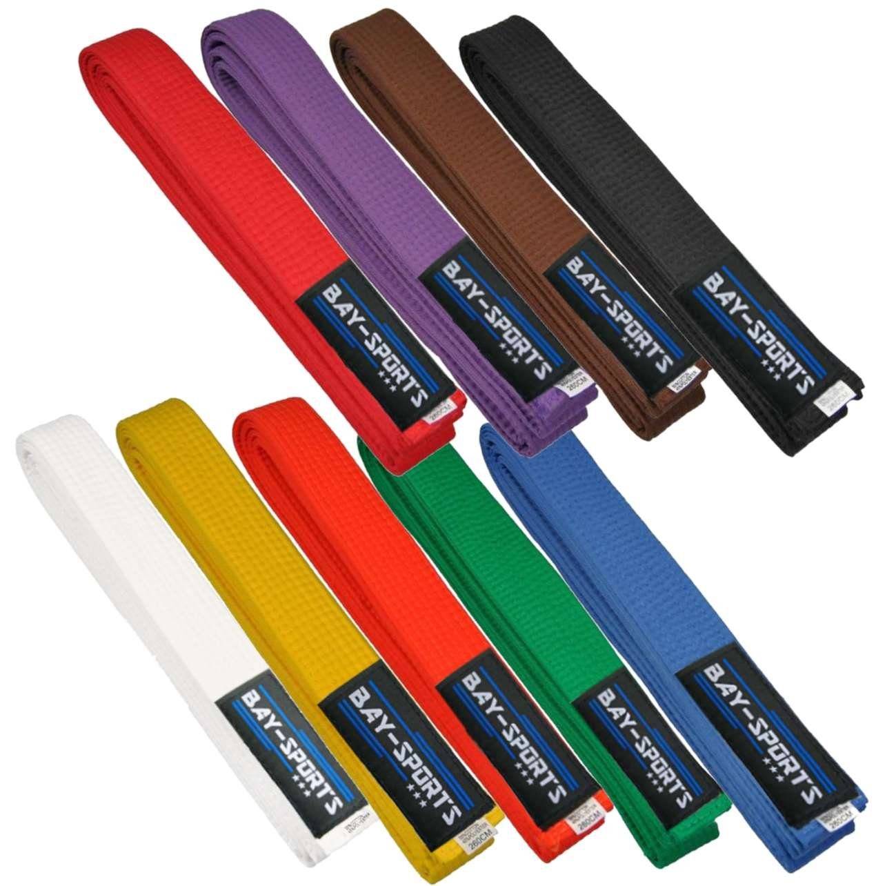 BAY-Sports Karateanzug Budogürtel Karategürtel Kampfsportgürtel pink, Judogürtel, Taekwondogürtel, Länge 160 cm - 350 cm