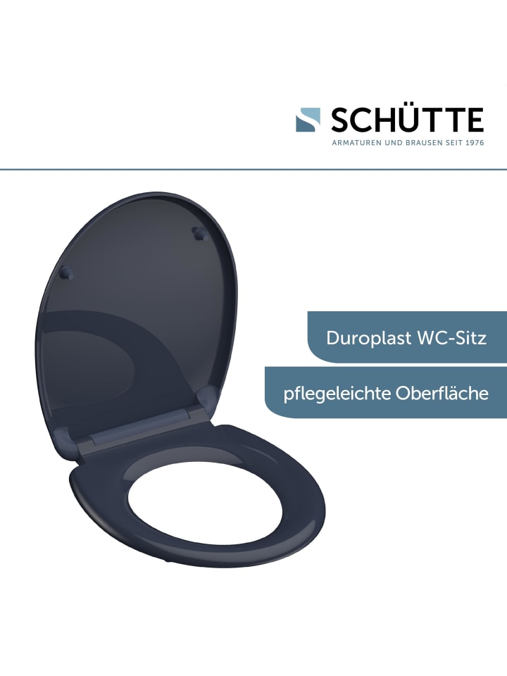 Schütte Duroplast WC Sitz Anthrazit mit Absenkautomatik - (L) 45 x (B) 37 x (H) 4 cm günstig kaufen onesize