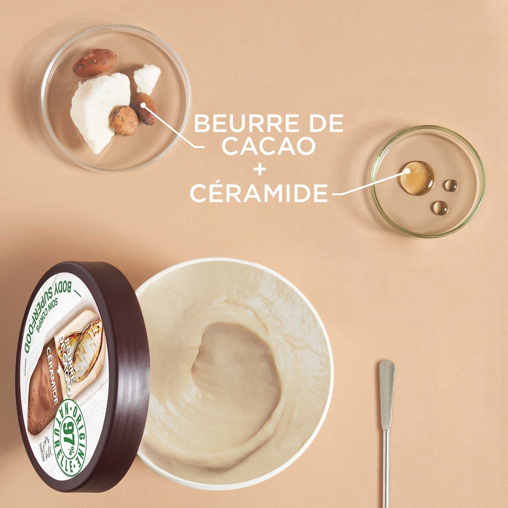 garnier Garnier Body Superfood Beurre réparateur Cacao Céramide 380ml Beurre corps réparateur Cacao Céramide