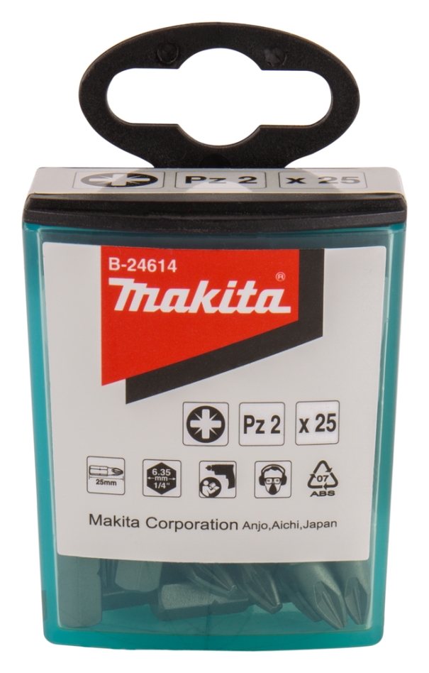 Accesorii Makita B-24614 Biți de șurubelniță PZ2x25mm 25 bucăți