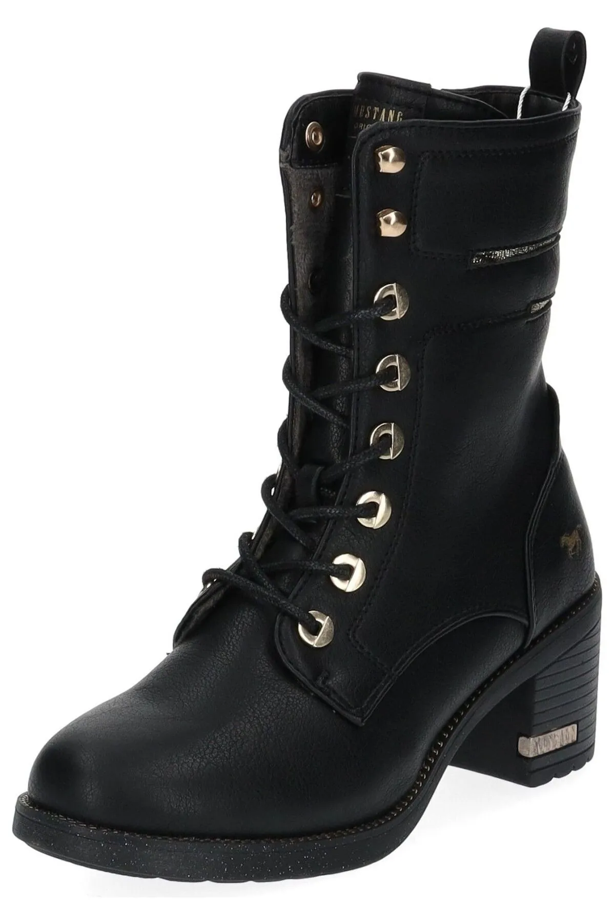 Mustang  Stiefelette - Schwarz - Blockabsatz