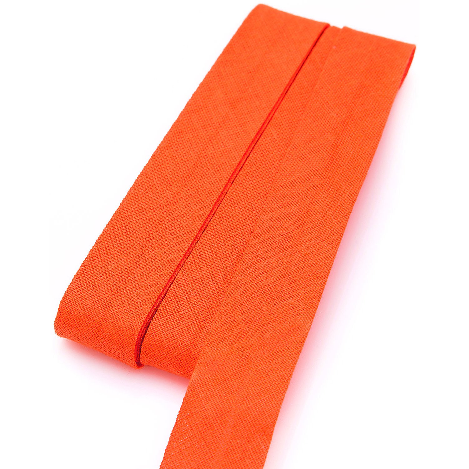 buttinette Baumwoll-Schrägband, orange, Breite: 2 cm, Länge: 5 m