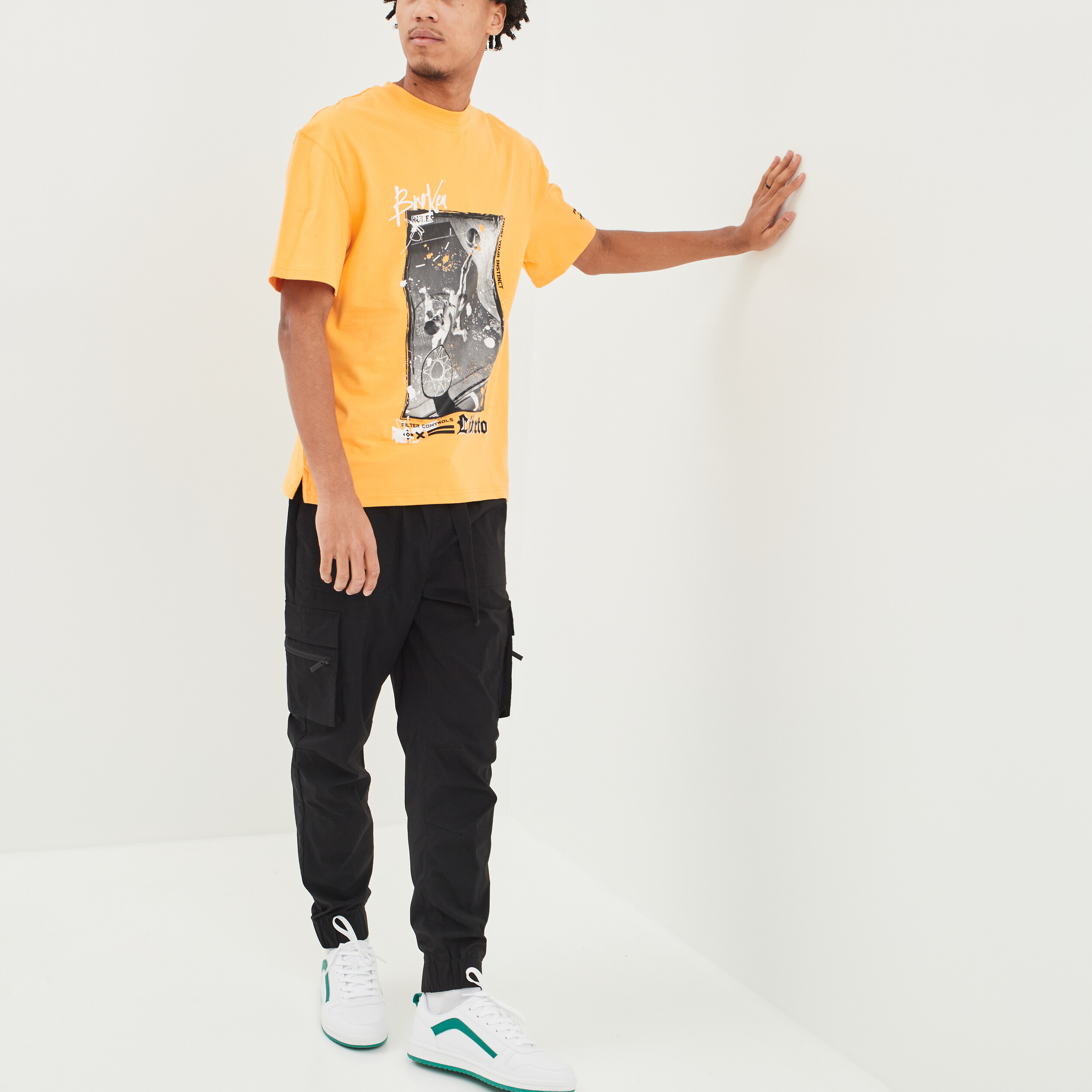 T-shirt manches courtes Liberto orange homme | La Halle