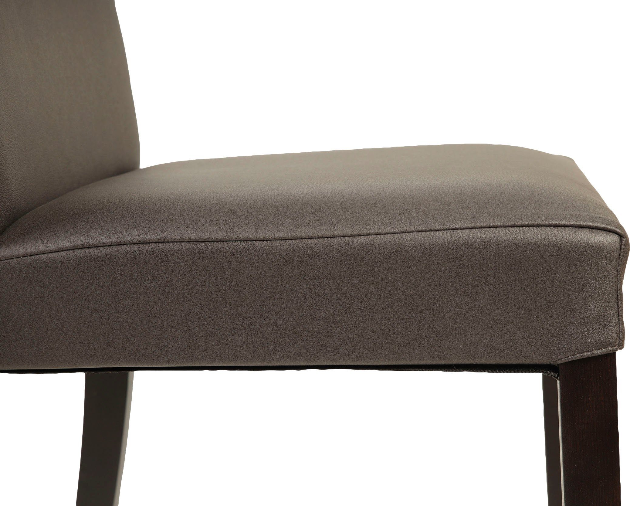 Home affaire 4-Fußstuhl Nina (Set, 2 St), strapazierfähige Microfaser, Gestell Buche natur oder wenge lackiert
