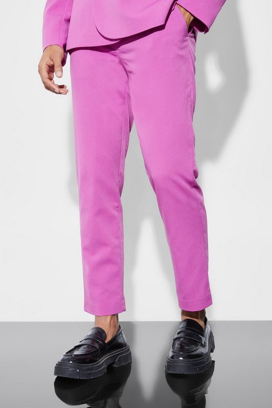 Slim-Fit Anzughose in Knitteroptik