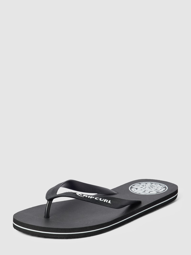 Zehentrenner mit Label-Print Modell 'ICONS' in schwarz