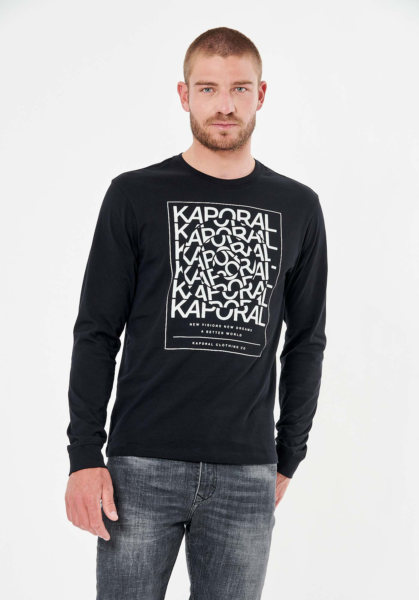 RUDY   T-shirt noir homme 100% coton