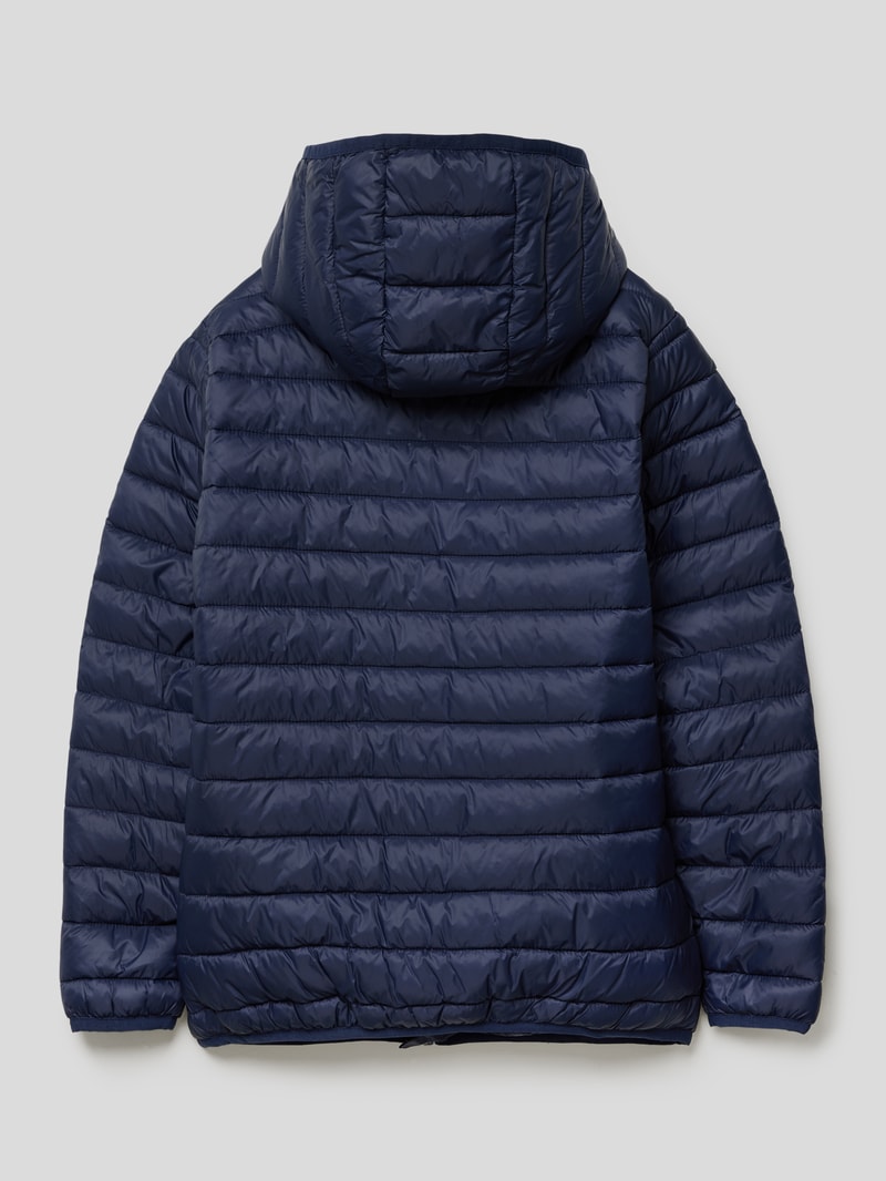 Steppjacke mit Kapuze in marineblau