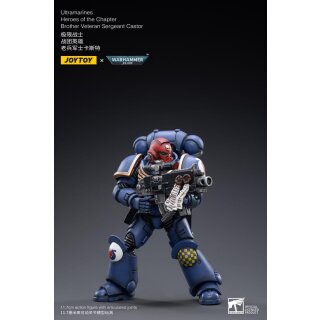 Warhammer 40k Actionfigur 1/18 Ultramarines Heroes of the Chapter Brother Veteran Sergeant Castor 12 cm