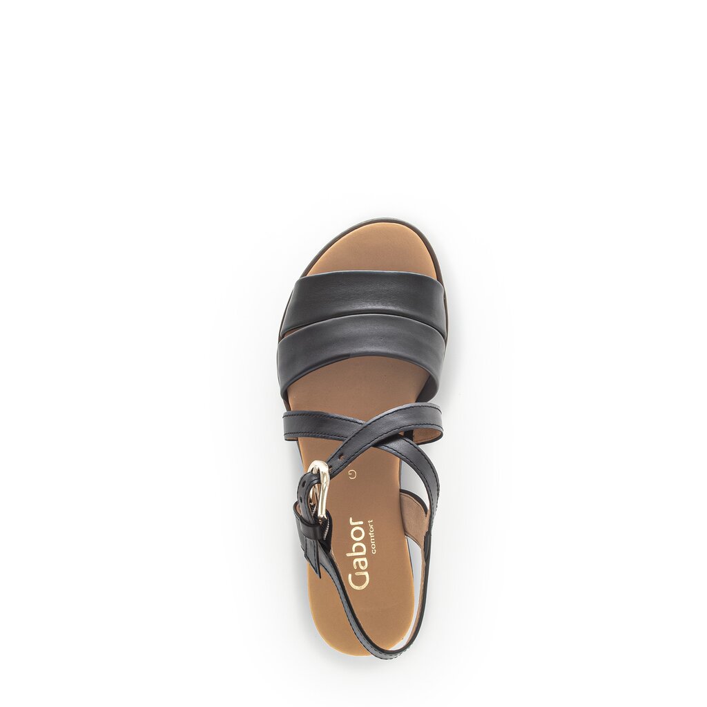 Gabor comfort Keilsandalette schwarz